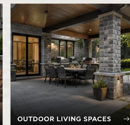 Outdoor stone living area