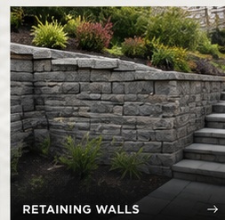 Retaining wall hardscape